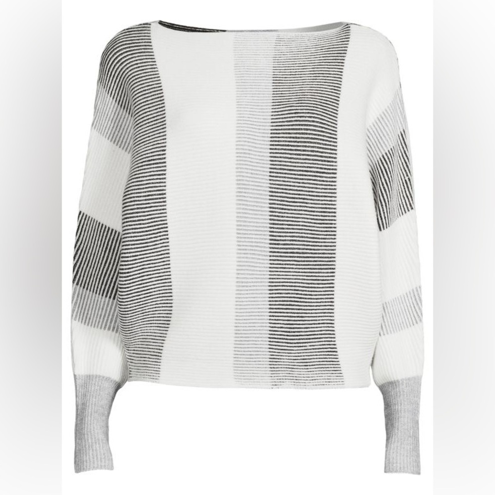 Philosophy Black and White Striped Sweater